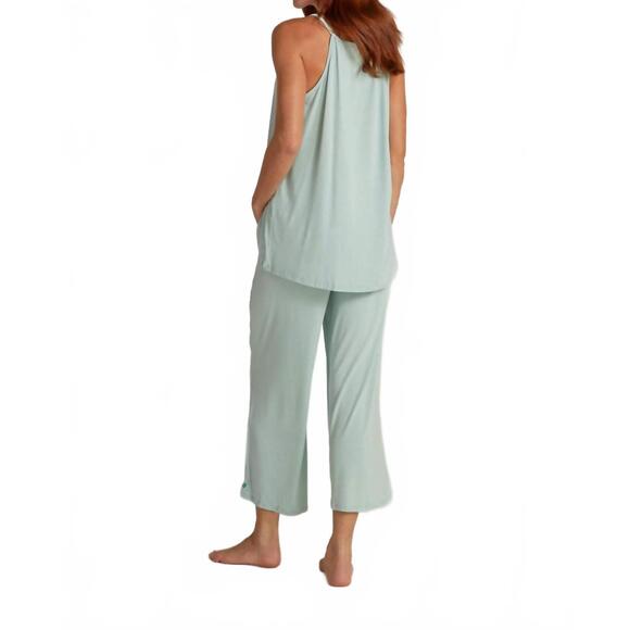 NEW FACEPLANT DREAMS women's bamboo tulip pants in aqua - Picture 2 of 3
